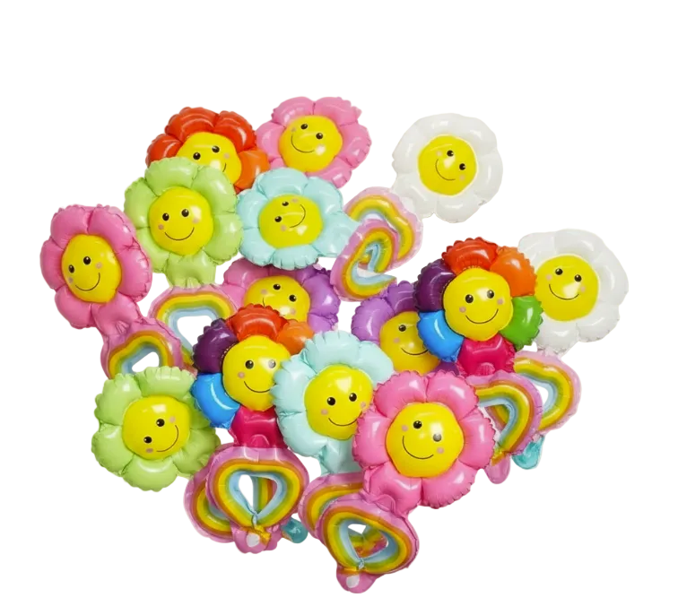 Multi-Color Daisy Flower Wrist & Desk Balloon