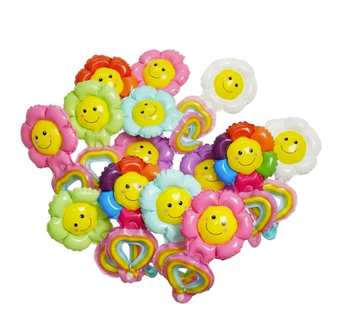 Multi-Color Daisy Flower Wrist & Desk Balloon