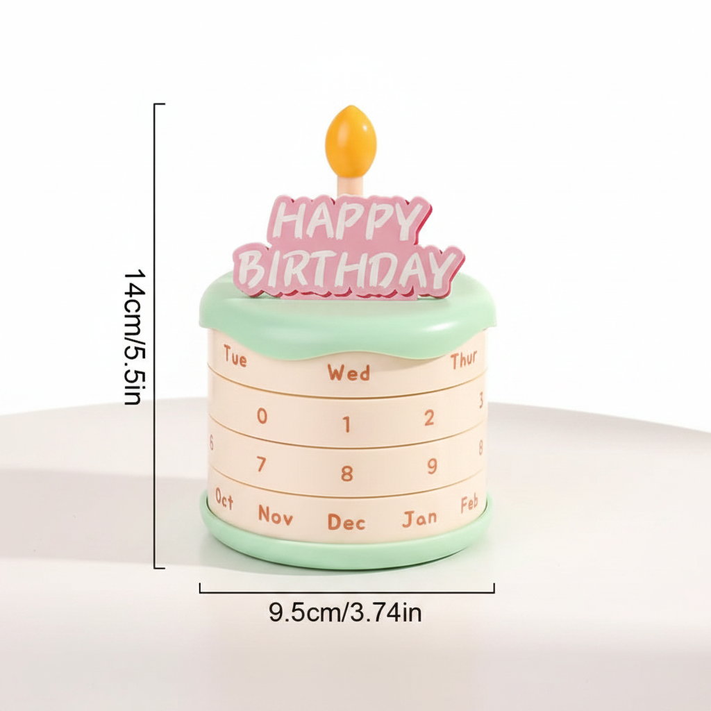 Interactive Birthday Cake Desk Calendar
