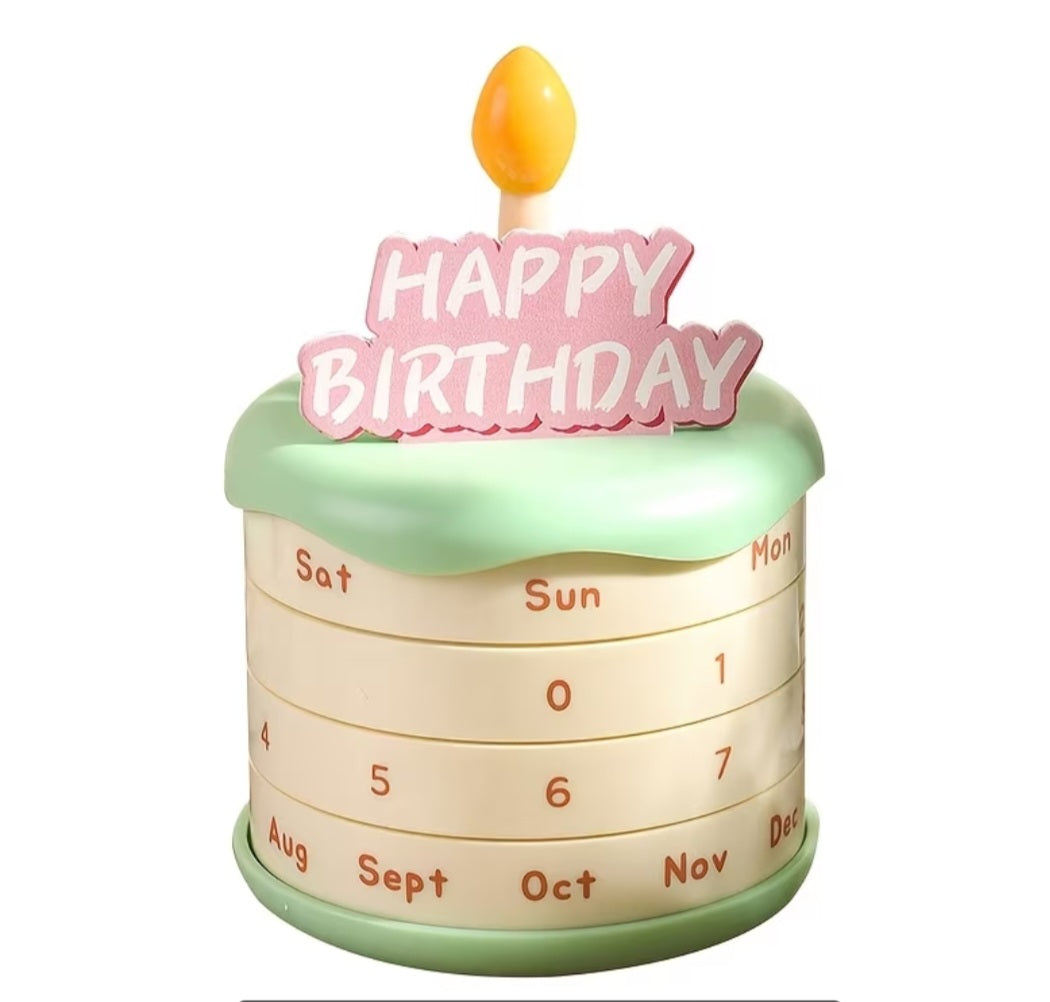 Interactive Birthday Cake Desk Calendar